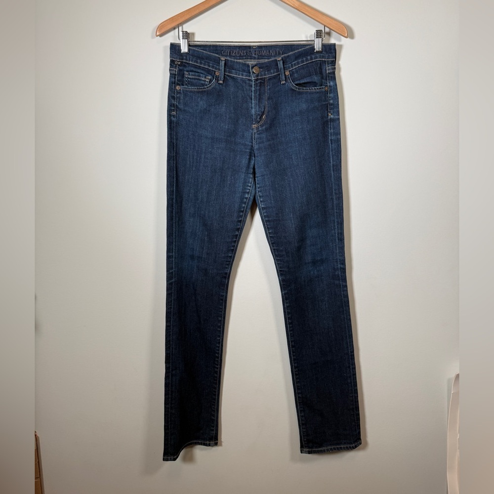 Citizens of Humanity Elson Midrise Straight Jeans 27 Dark Blue